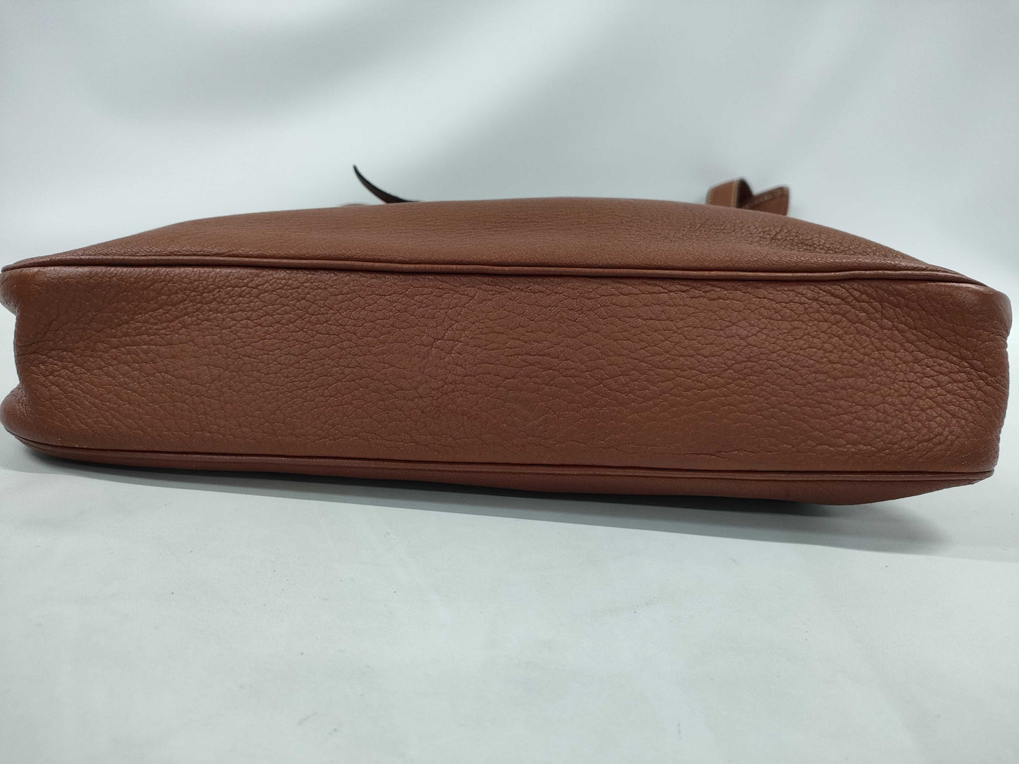 HERMES Masai PM Evergrain Shoulder Bag in Brown with Gold Hardware, Size C