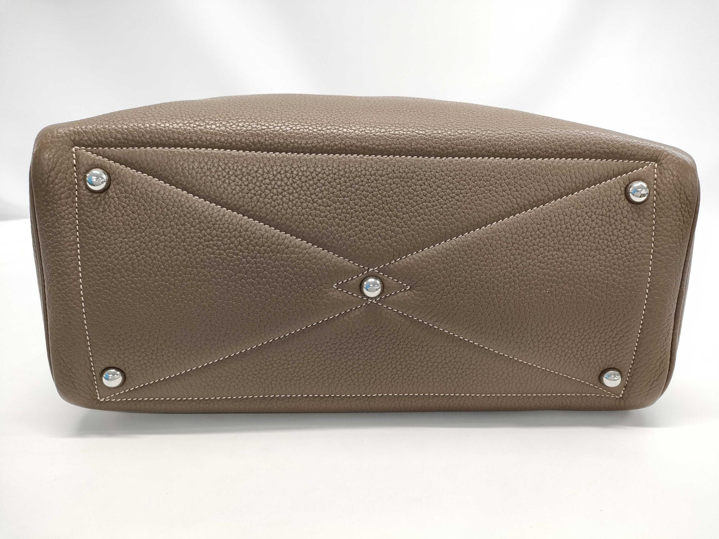 HERMES HERMES Victoria 35 Taurillon Etoupe Tote Bag