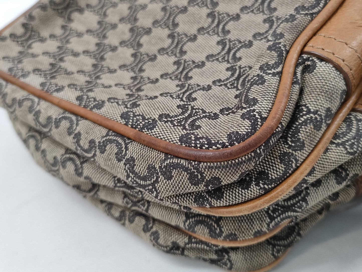 CELINE Camel Macadam Shoulder Bag Camera Bag Shoulder Bag