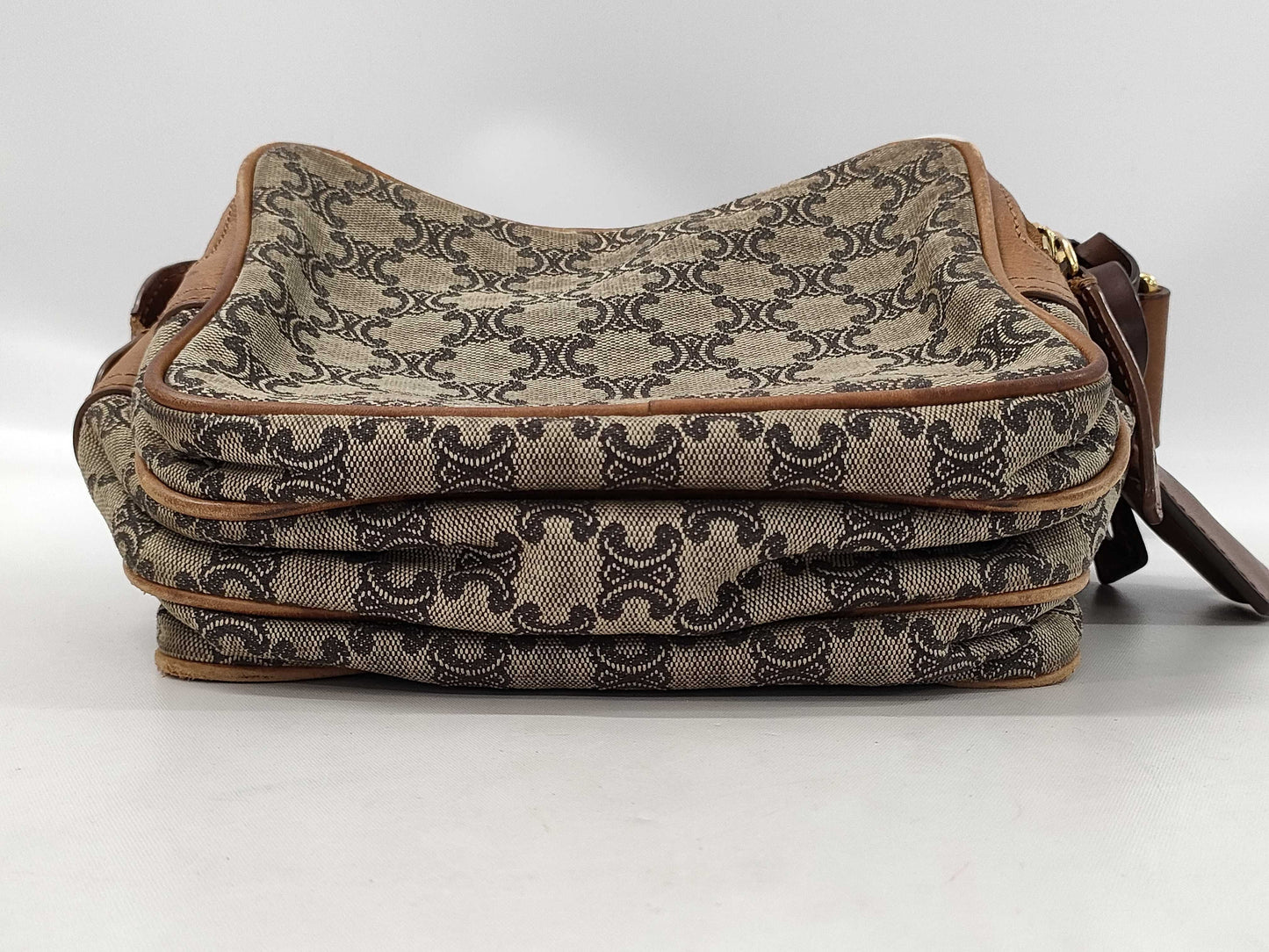 CELINE Camel Macadam Shoulder Bag Camera Bag Shoulder Bag