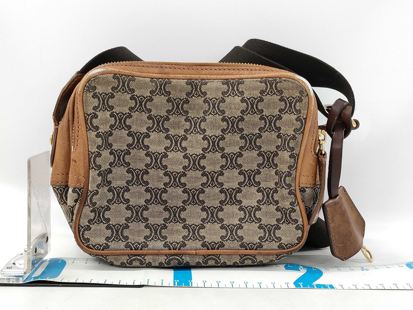 CELINE Camel Macadam Shoulder Bag Camera Bag Shoulder Bag