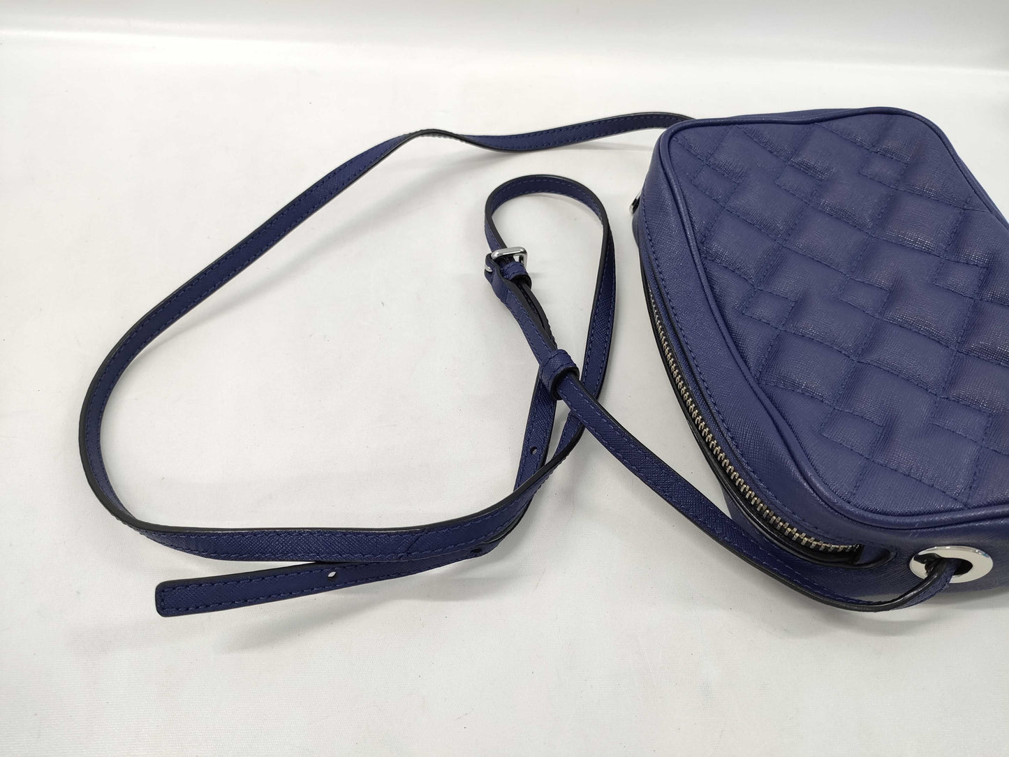 Michael Kors Quilted Matelasse Shoulder Bag in Blue