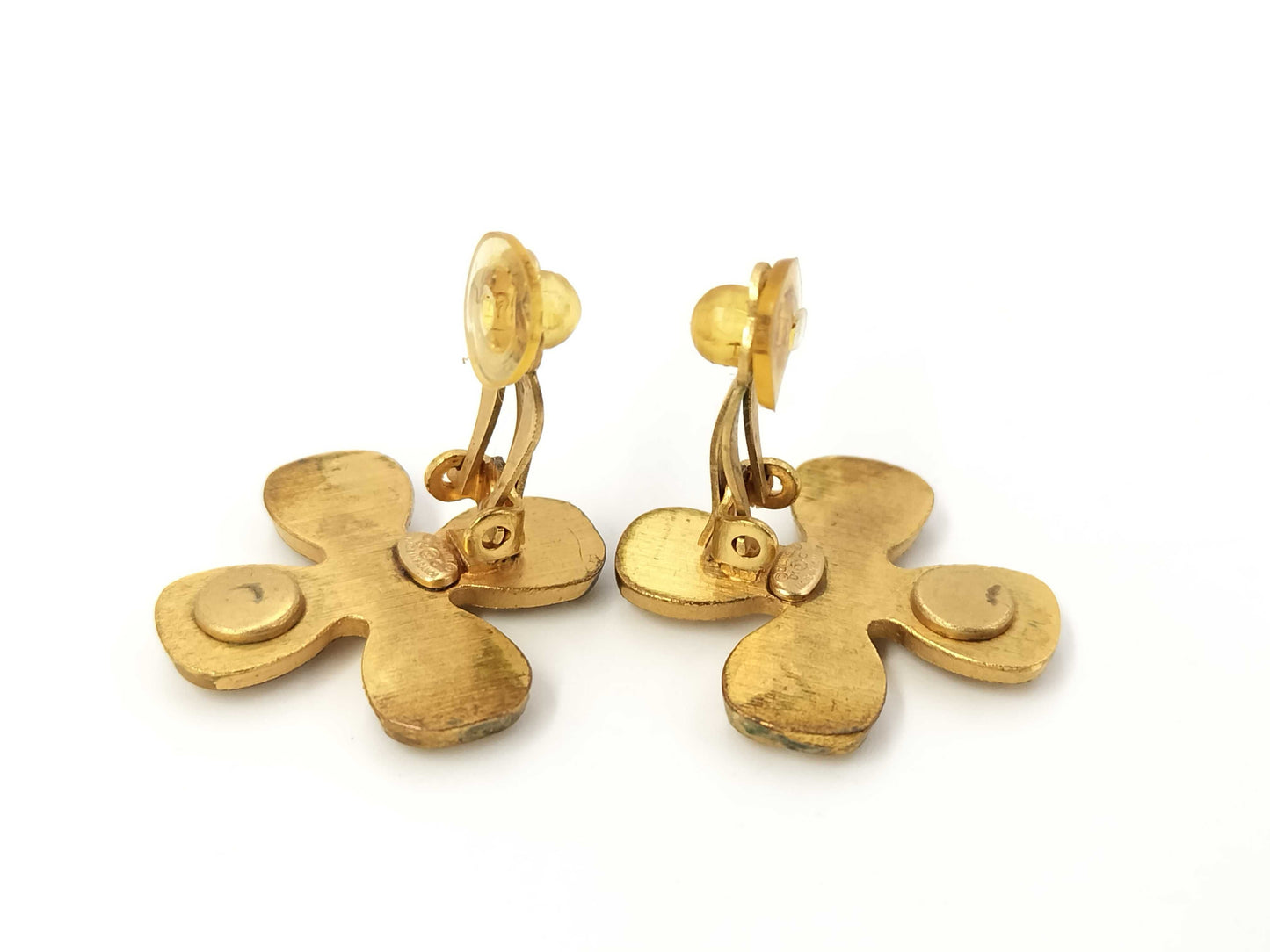 CHANEL CHANEL Coco Mark Clover Earrings