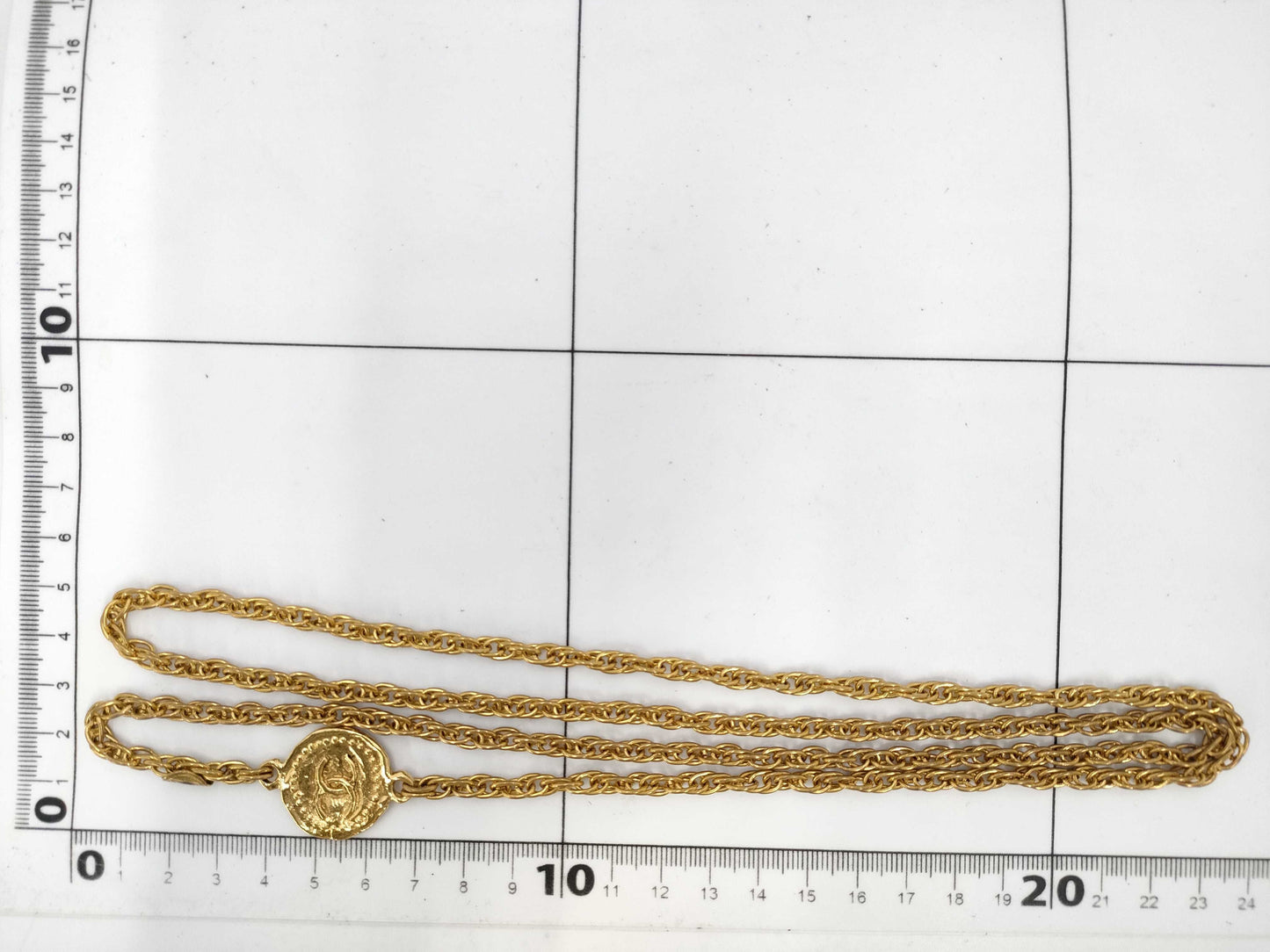CHANEL CHANEL engraved Coco Medal necklace necklace