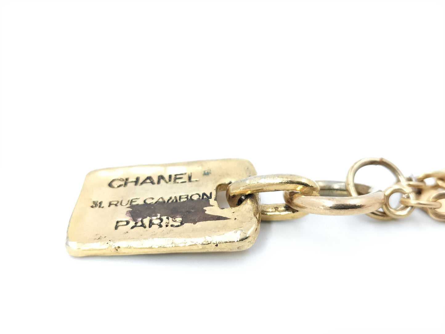 CHANEL CAMBON Necklace GP Gold Necklace Necklace