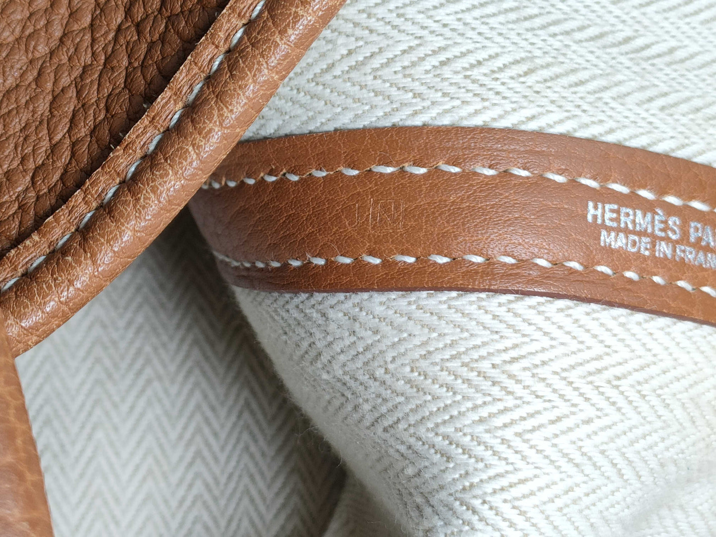 HERMES Garden Party Hermes Garden Party MM □N Stamped Tote Bag