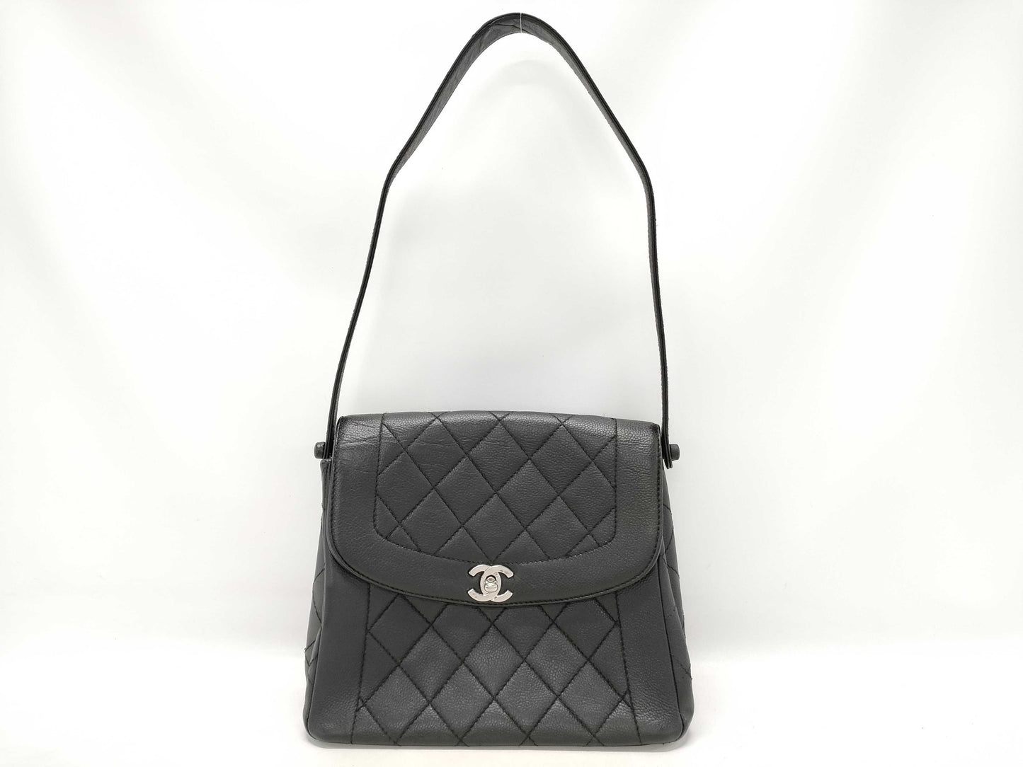 CHANEL Caviar Skin One-Shoulder Handbag 6340184 Seal