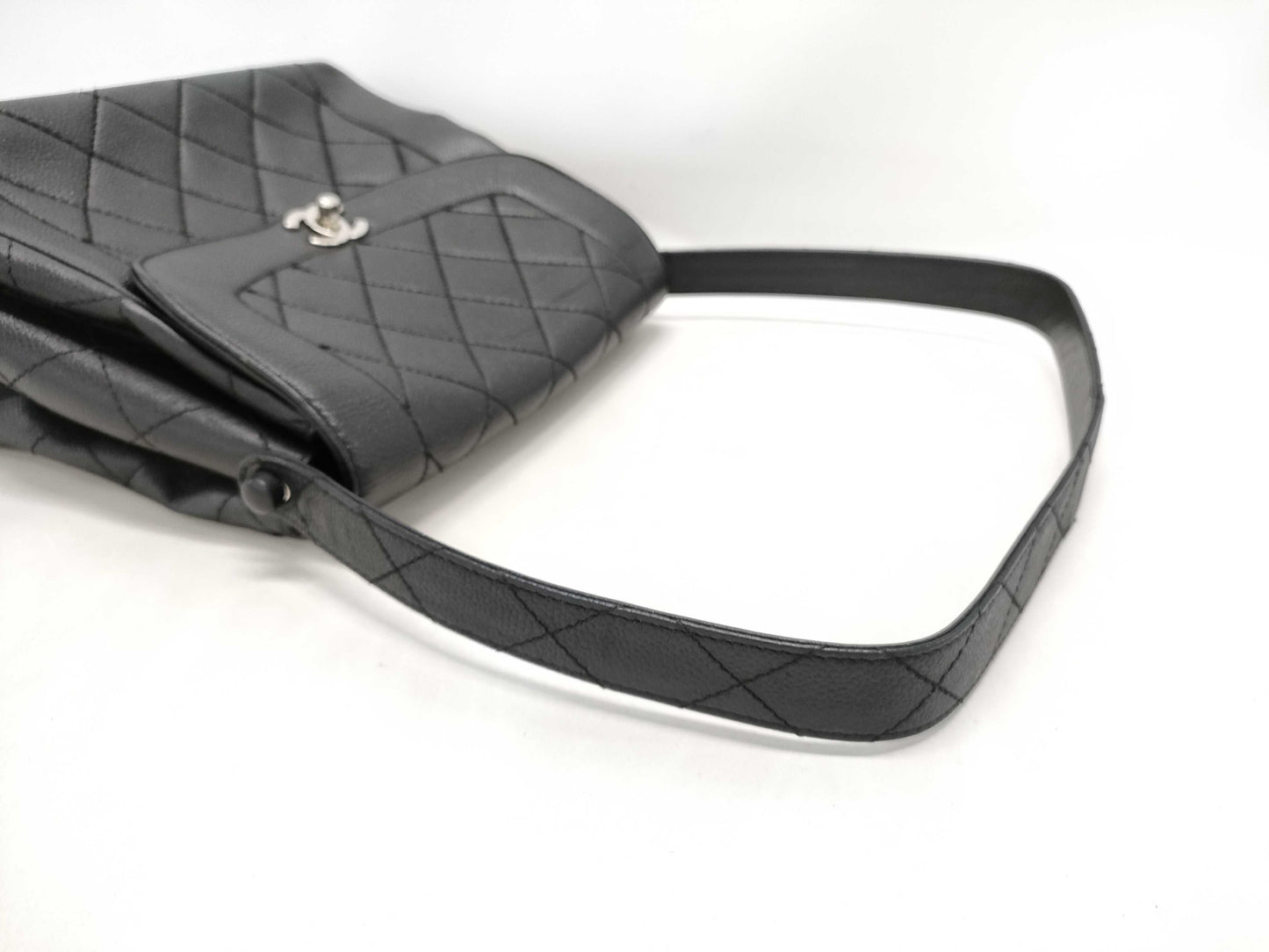 CHANEL Caviar Skin One-Shoulder Handbag 6340184 Seal