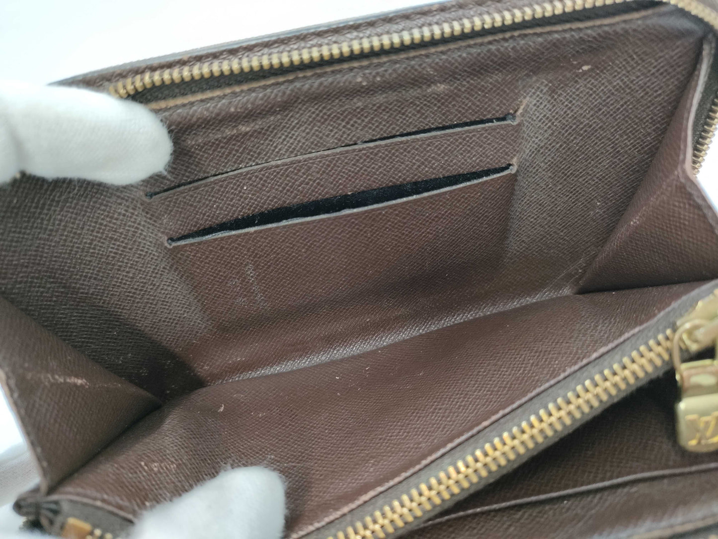 LOUIS VUITTON Damier Porte Monnaie Zippy Wallet Long Wallet
