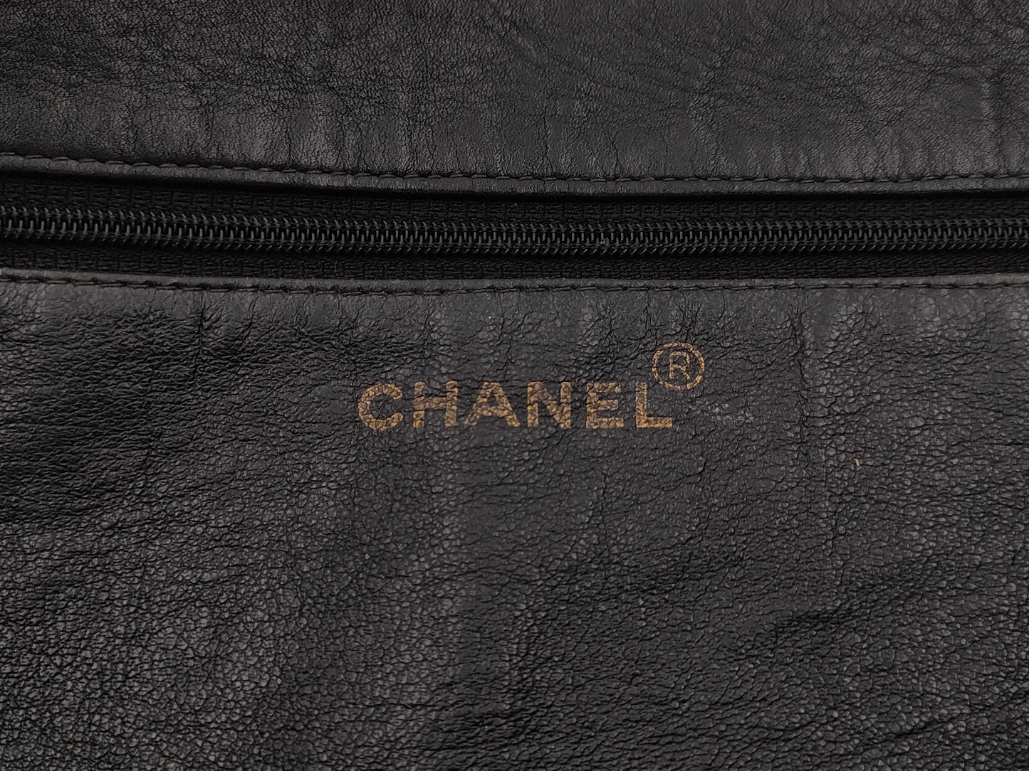 CHANEL CHANEL Leather Chain Shoulder Tote Bag with Large Coco Mark