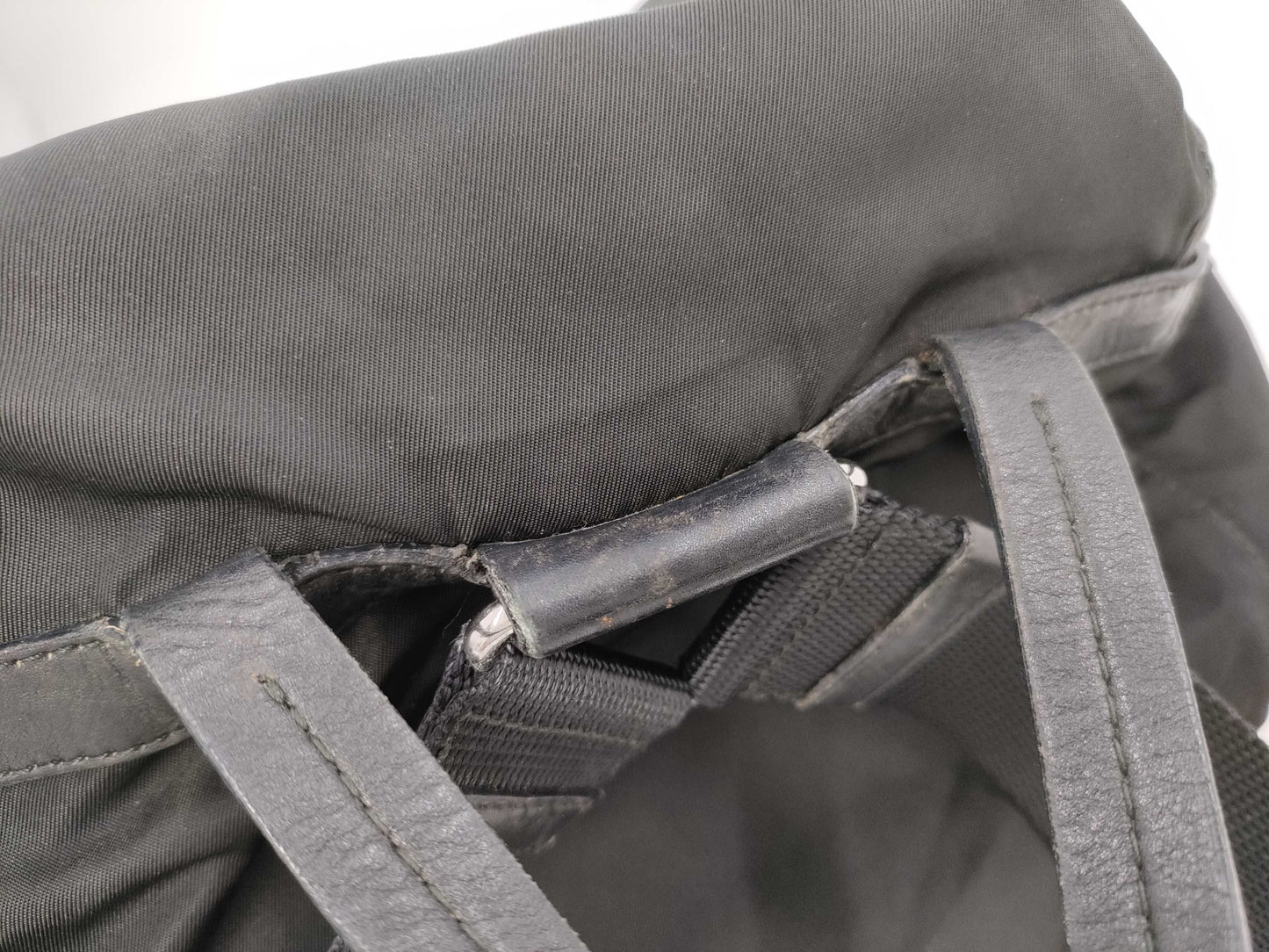 PRADA PRADA Nylon x Leather Backpack Rucksack