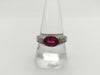 2.22ct colored stone, 0.23ct diameter, PT900, 8.9g ring