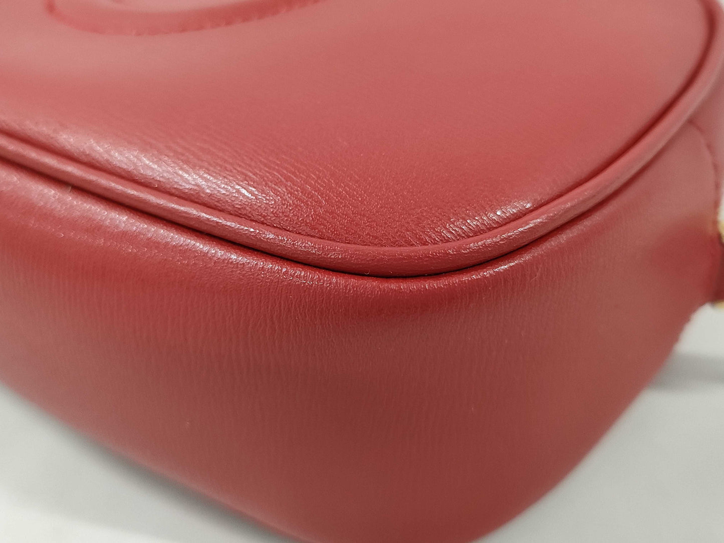 Salvatore Ferragamo Gancini Mini Shoulder Bag in Red