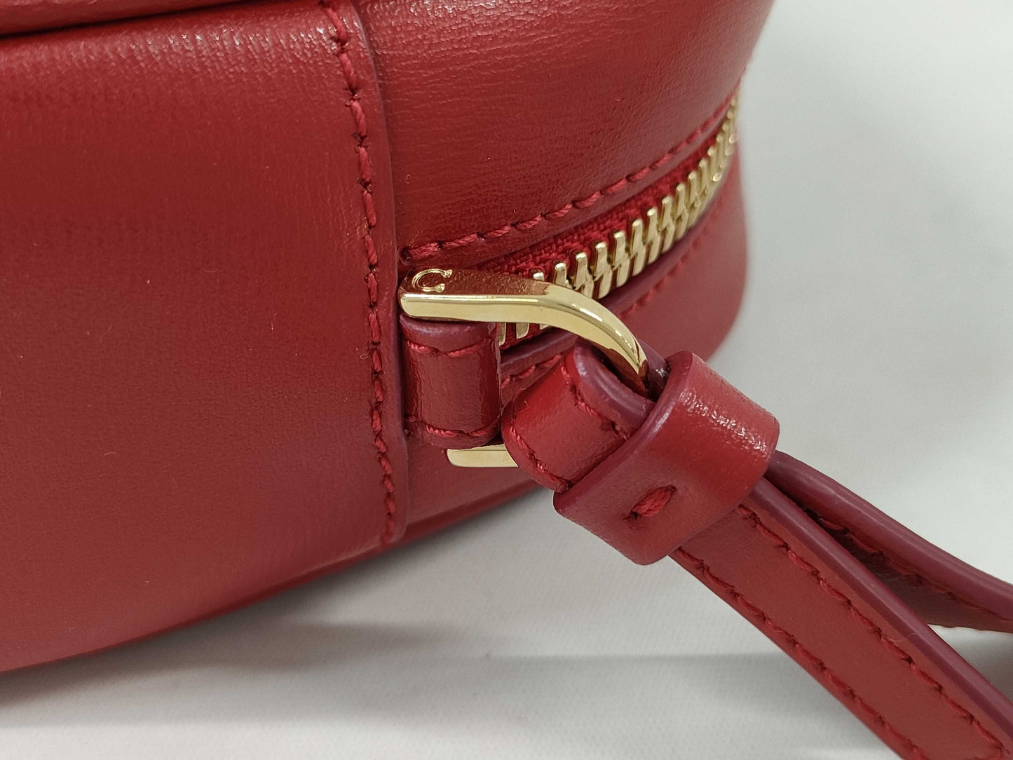 Salvatore Ferragamo Gancini Mini Shoulder Bag in Red