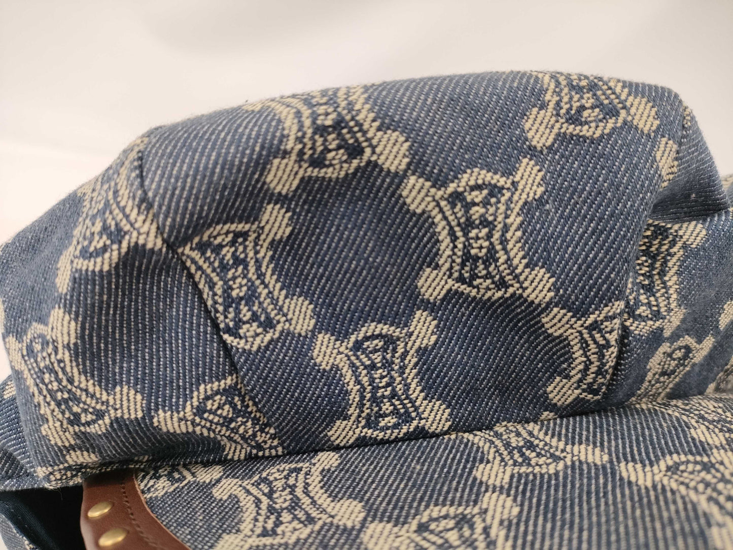 CELINE Paris Macadam Newsboy Cap, Navy, Size M, Other Accessories