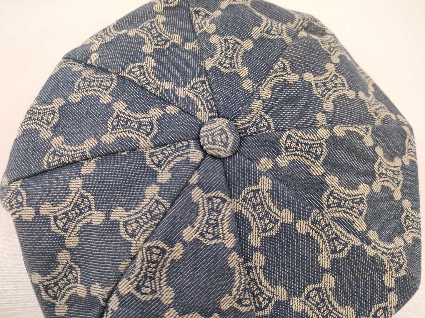 CELINE Paris Macadam Newsboy Cap, Navy, Size M, Other Accessories