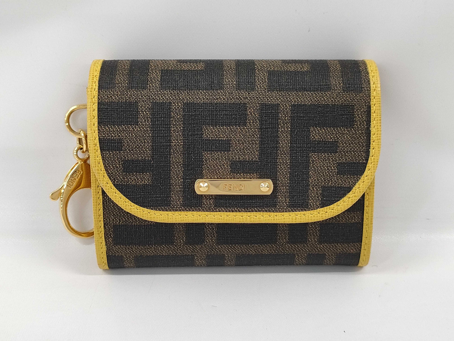 FENDI Zucca pattern wallet, yellow