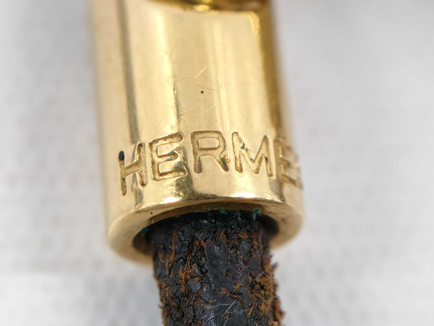 HERMES Grennan Choker Dark Brown GP Necklace
