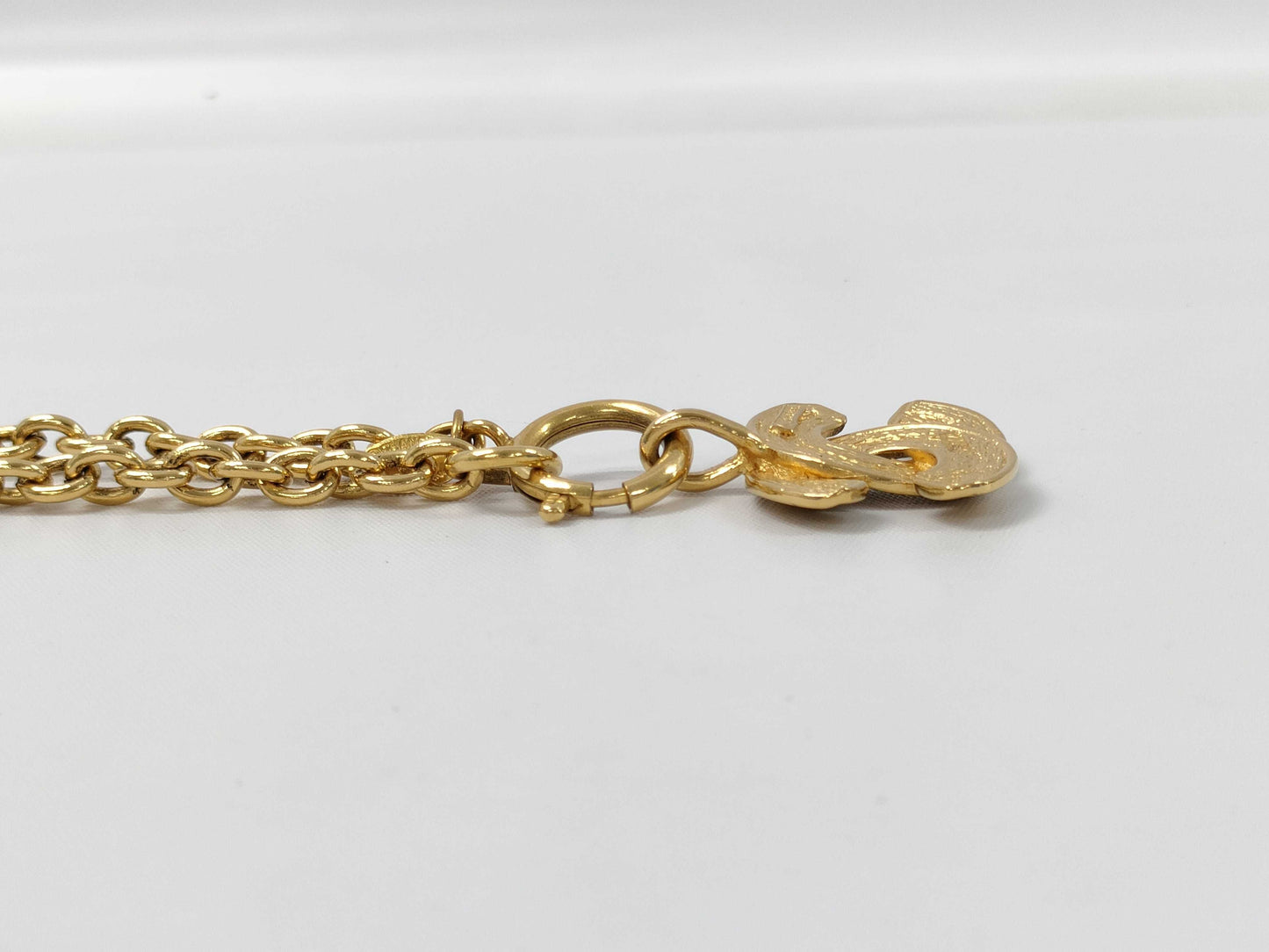 CHANEL CHANEL Coco Mark Matelasse Gold Necklace