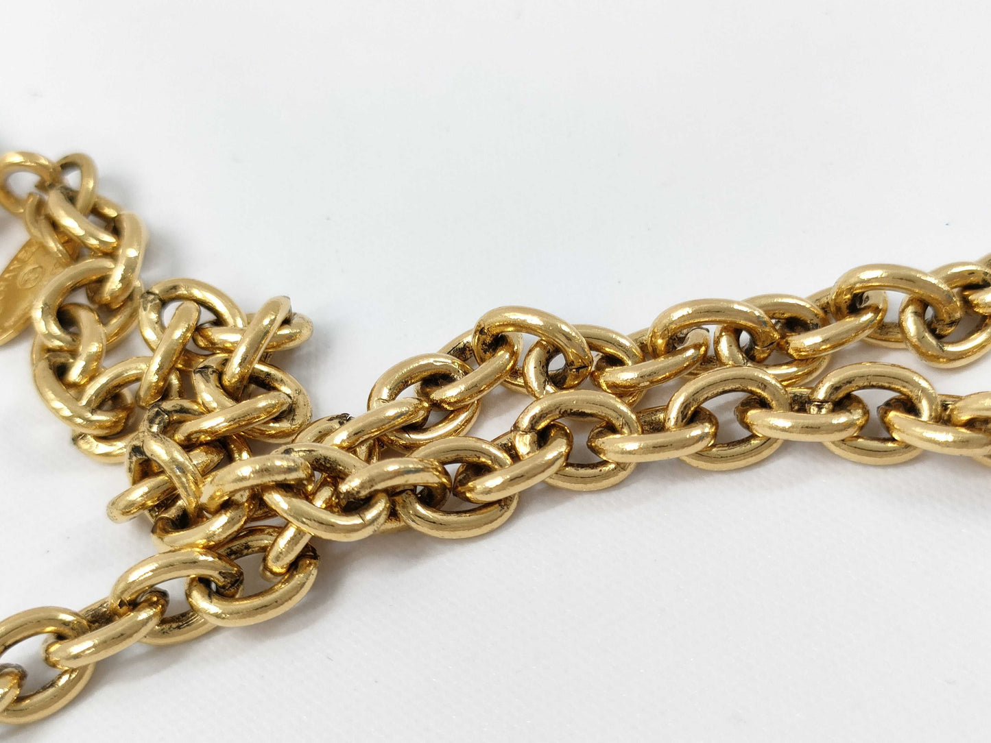CHANEL CHANEL Coco Mark Matelasse Gold Necklace