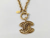 CHANEL CHANEL Coco Mark Matelasse Gold Necklace