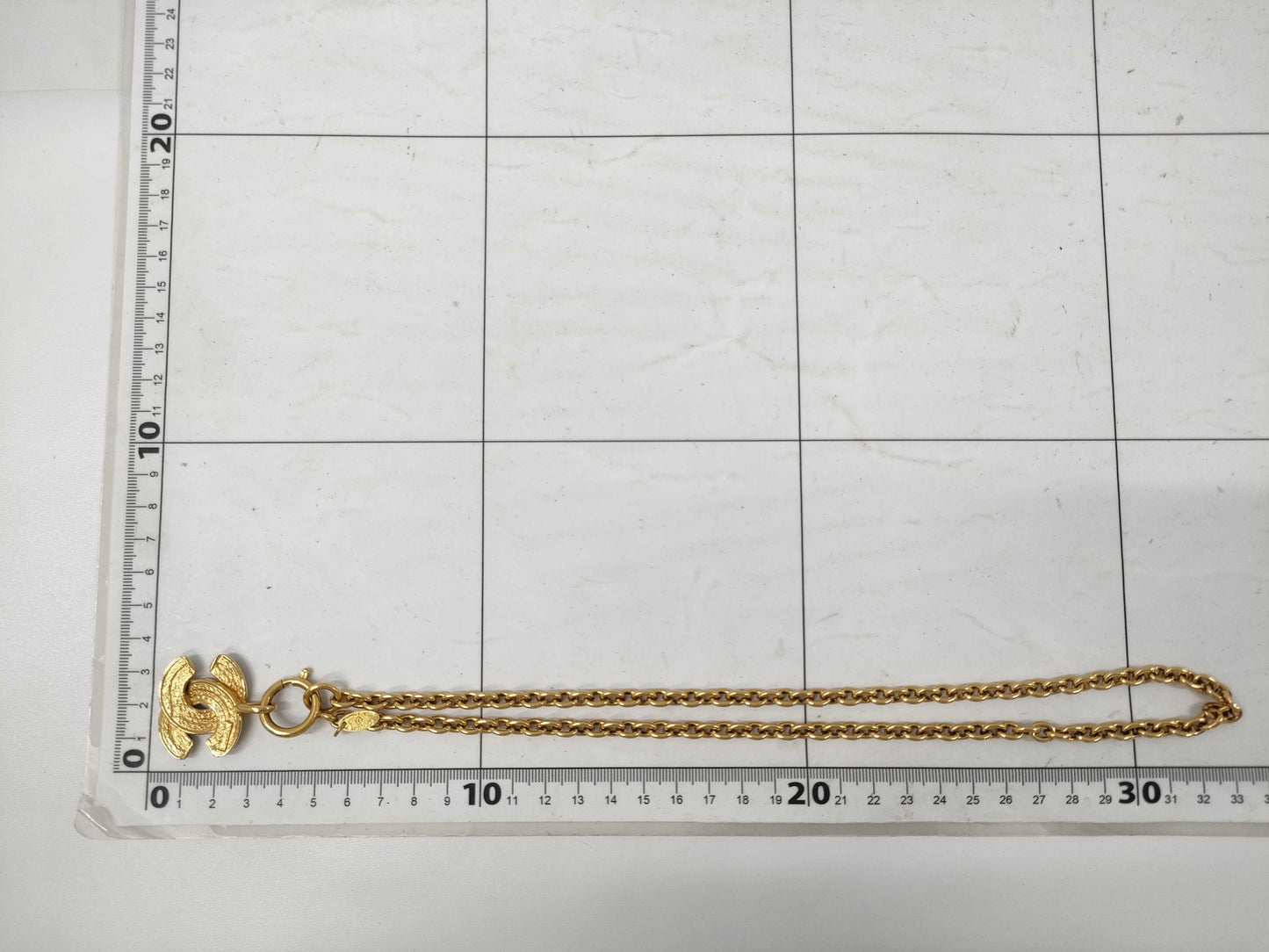 CHANEL CHANEL Coco Mark Matelasse Gold Necklace
