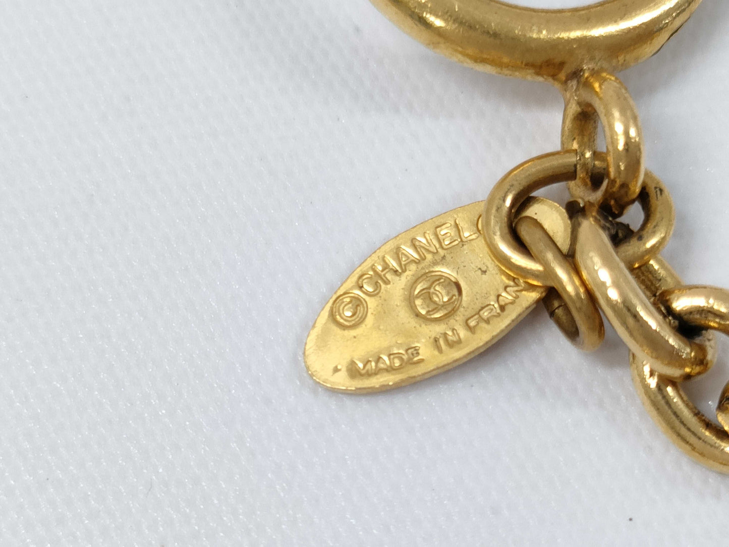 CHANEL CHANEL Coco Mark Matelasse Gold Necklace