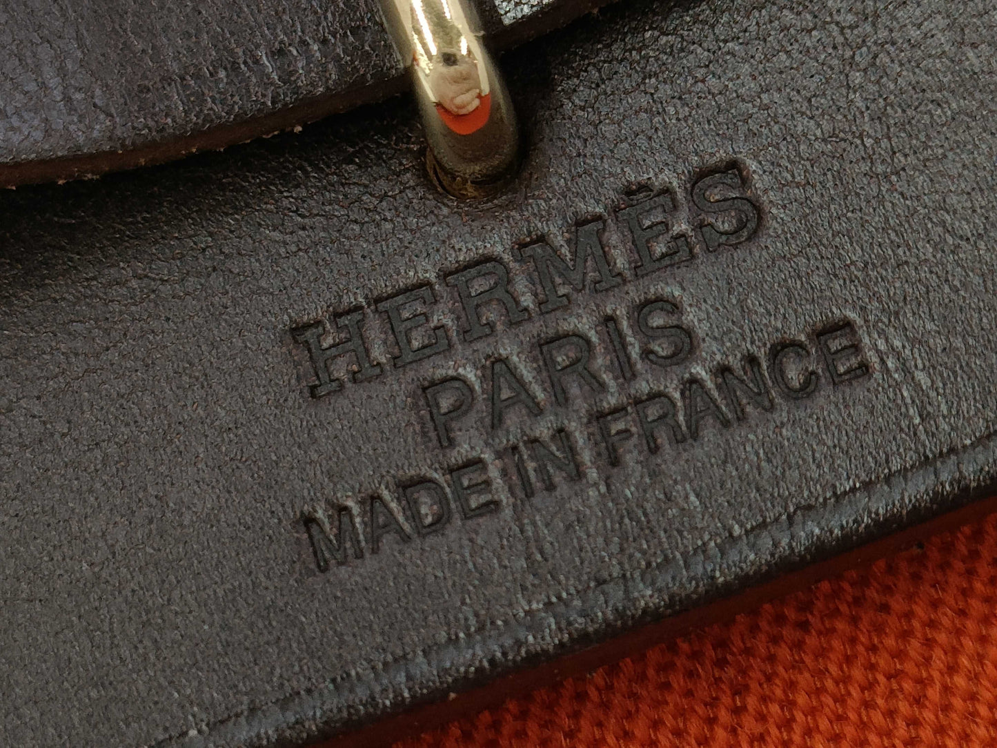 HERMES Hermes Airbag TPM □H Orange Shoulder Bag