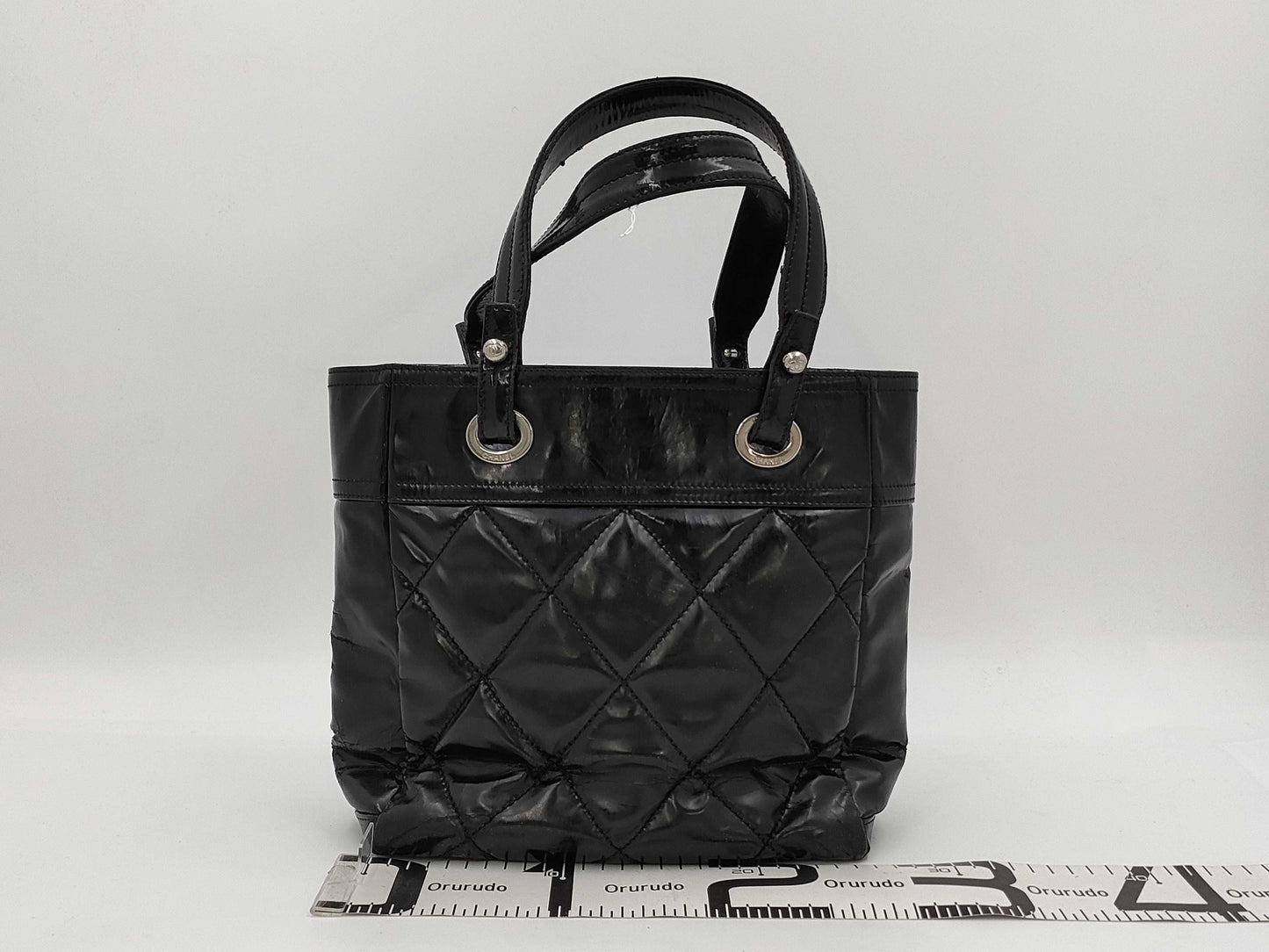 CHANEL Paris-Biarritz Patent No. 13 Black Tote Bag