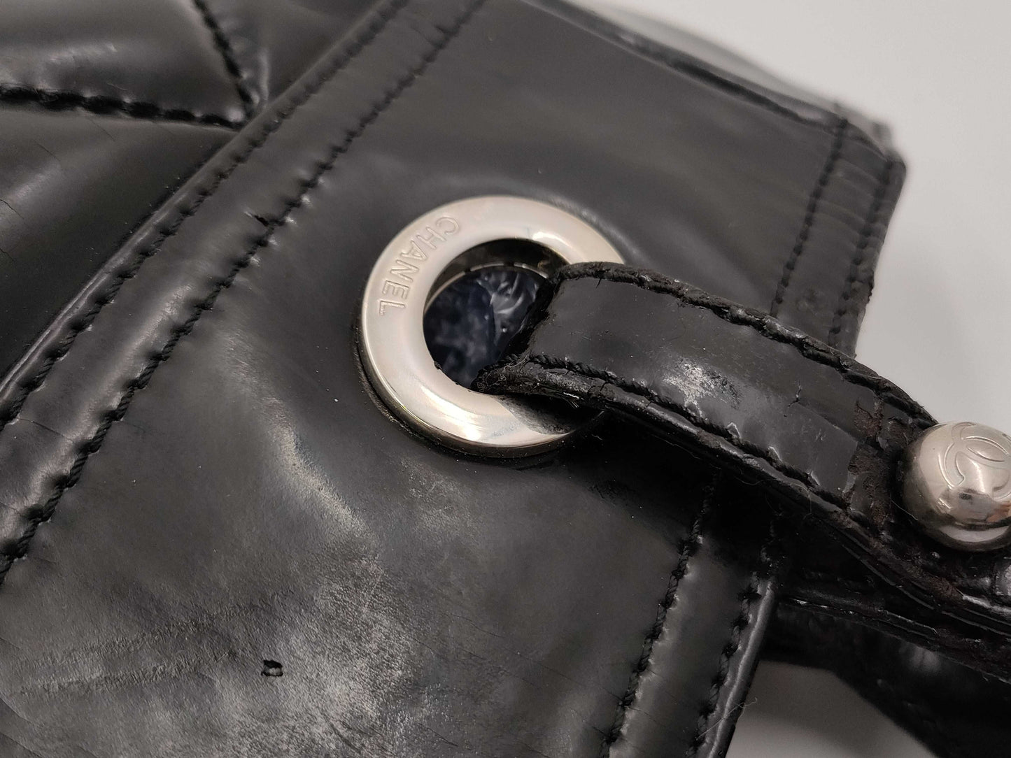 CHANEL Paris-Biarritz Patent No. 13 Black Tote Bag