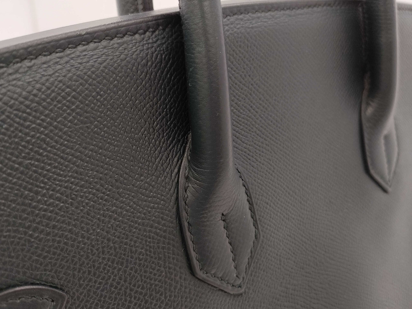 HERMES Birkin 35 Couchvel 〇Z Gold Hardware Navy Handbag