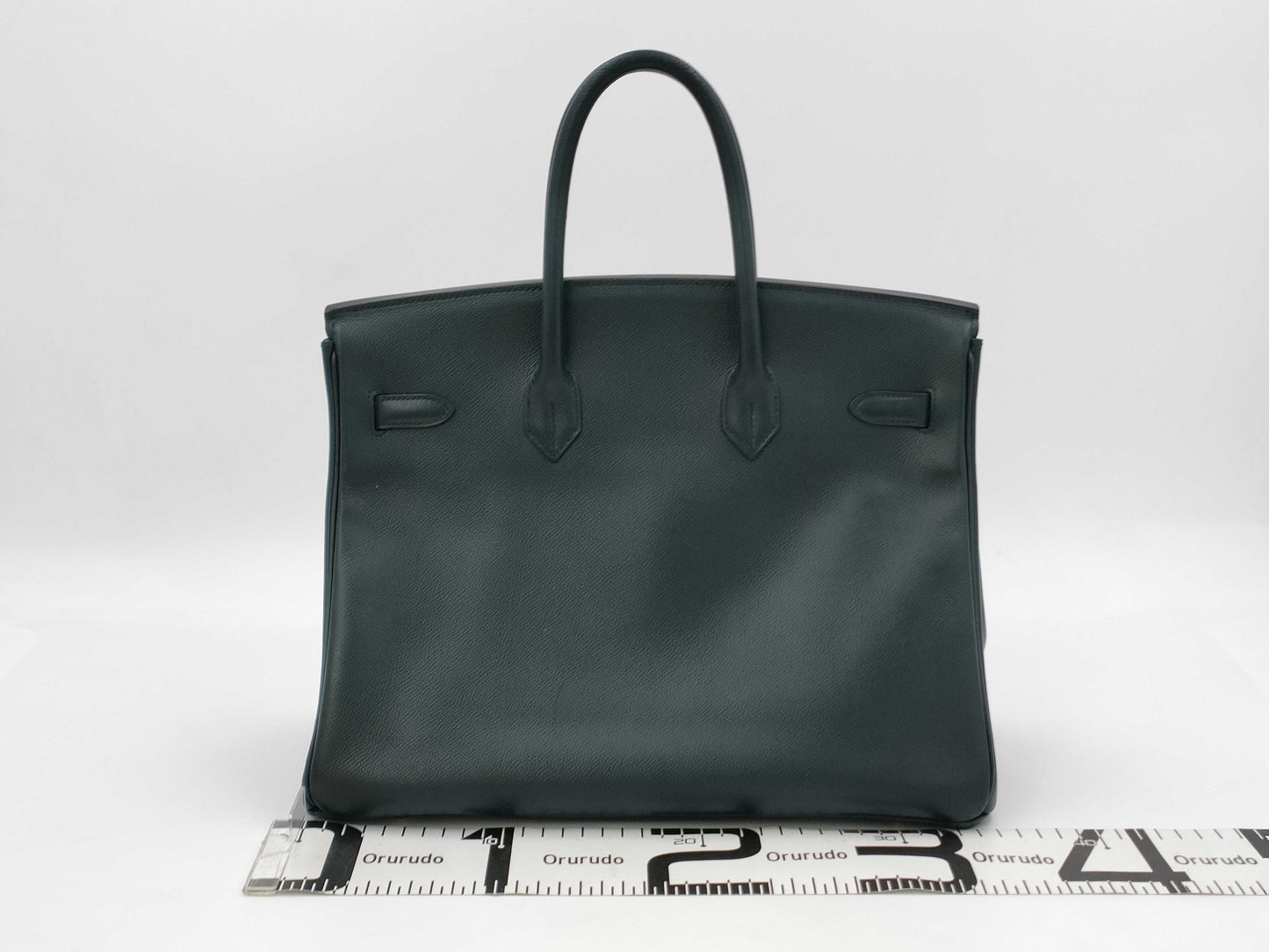 HERMES Birkin 35 Couchvel 〇Z Gold Hardware Navy Handbag