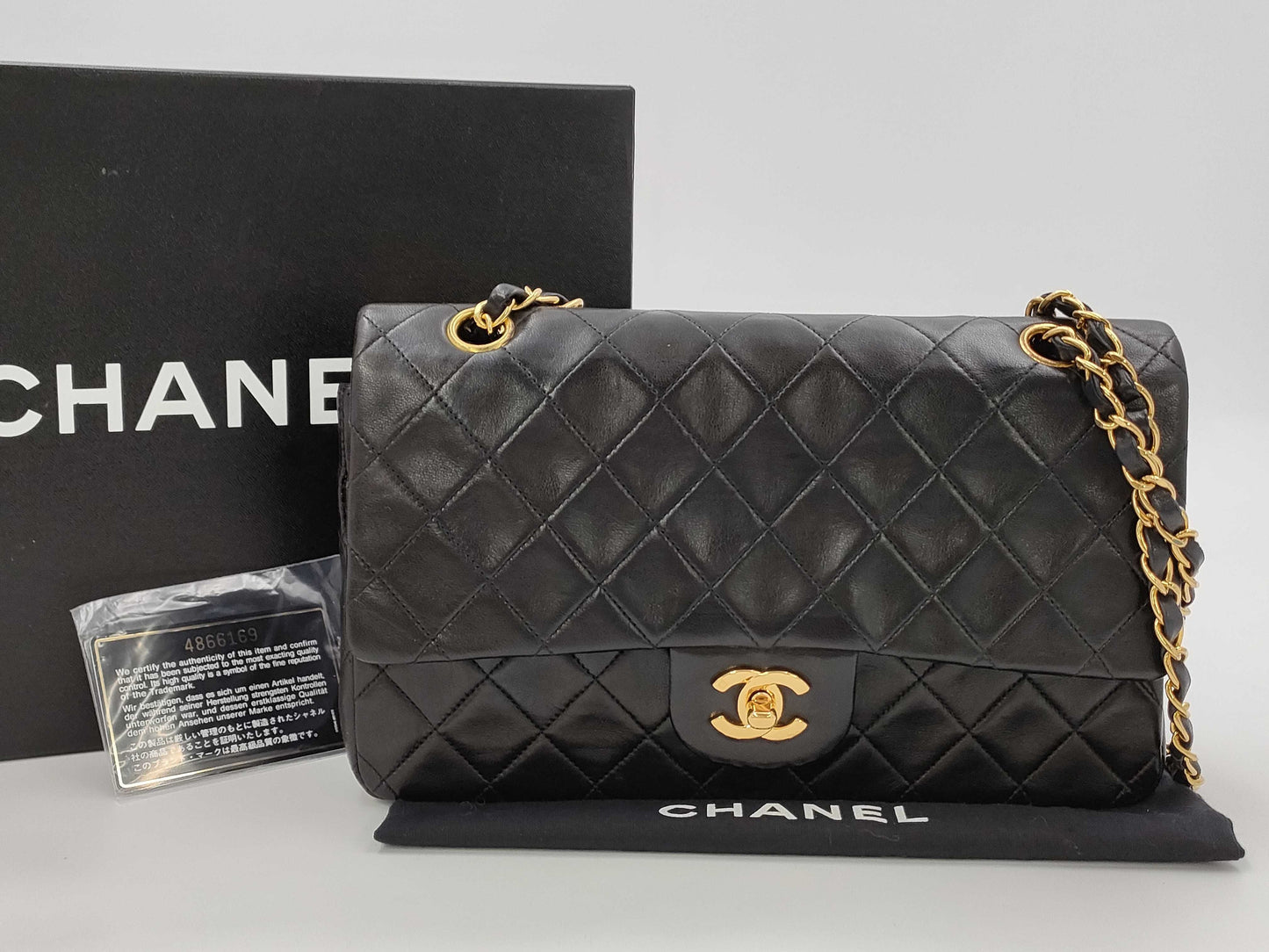 CHANEL Double Flap 25 Black Shoulder Bag, No. 4