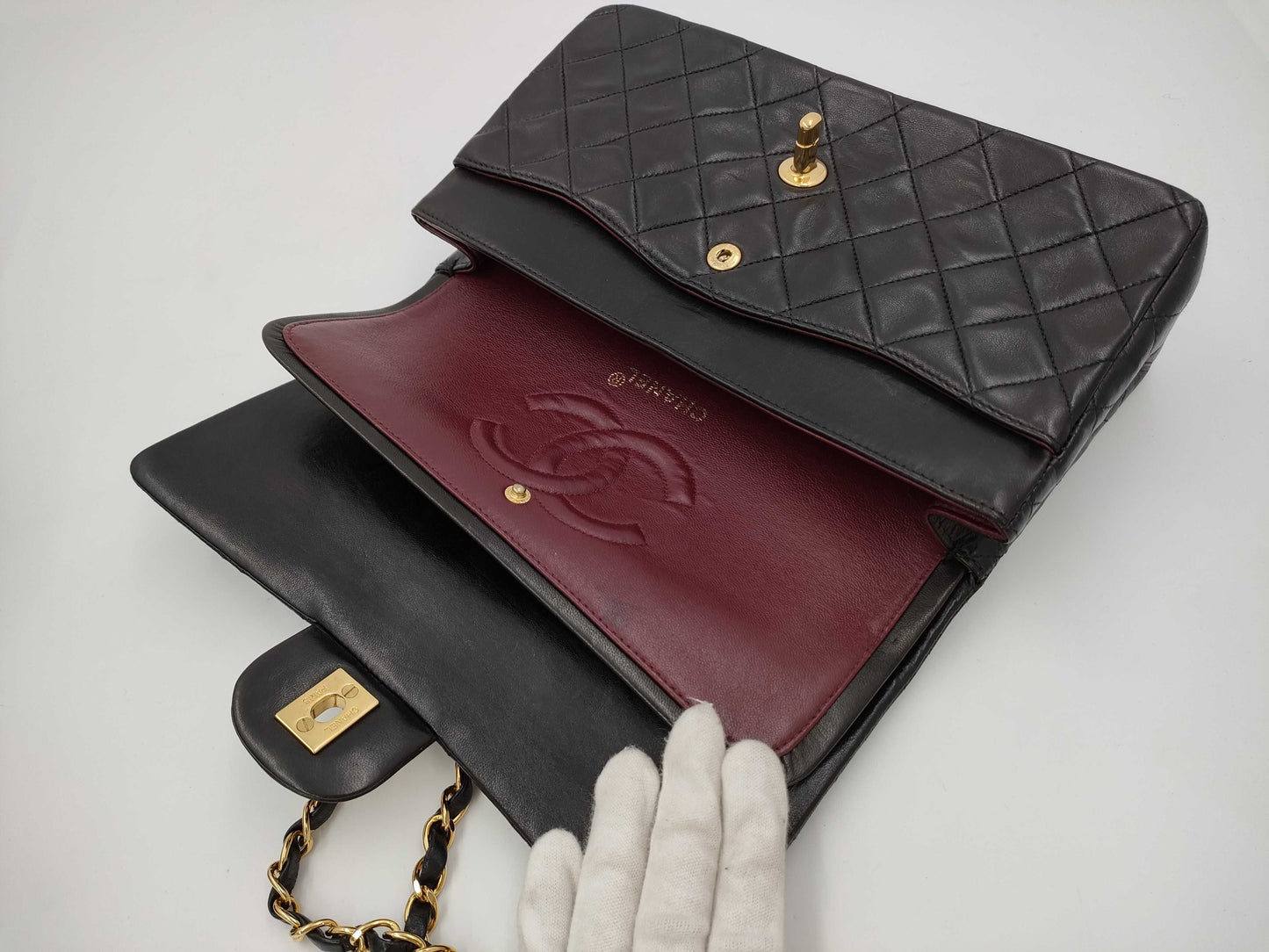 CHANEL Double Flap 25 Black Shoulder Bag, No. 4