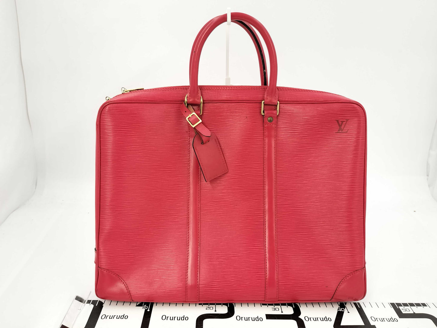LOUIS VUITTON Epi Red Business Bag