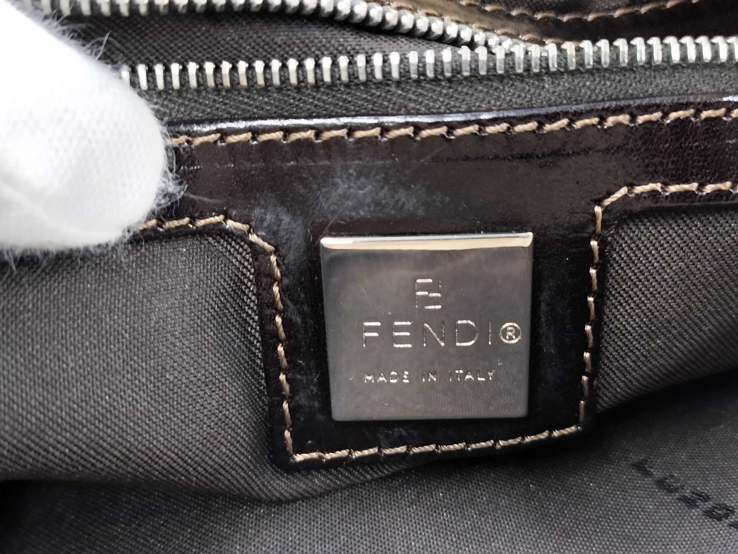 FENDI Zucca Mamma Bucket Shoulder Bag