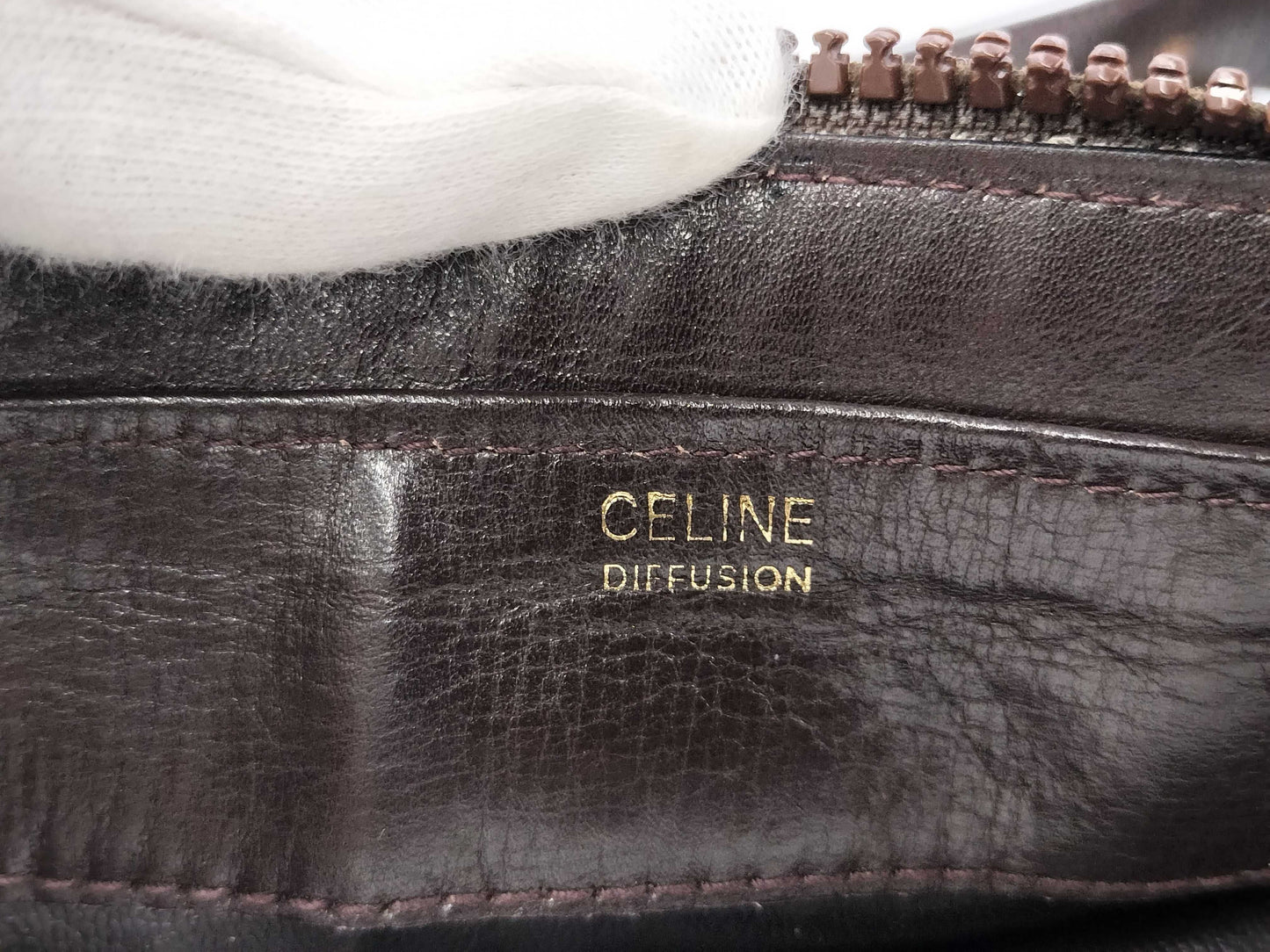 CELINE C Macadam Shoulder Bag