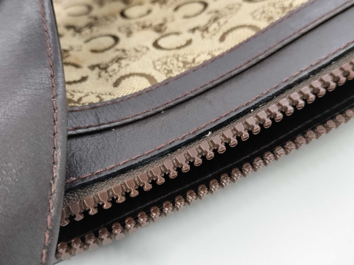 CELINE C Macadam Shoulder Bag