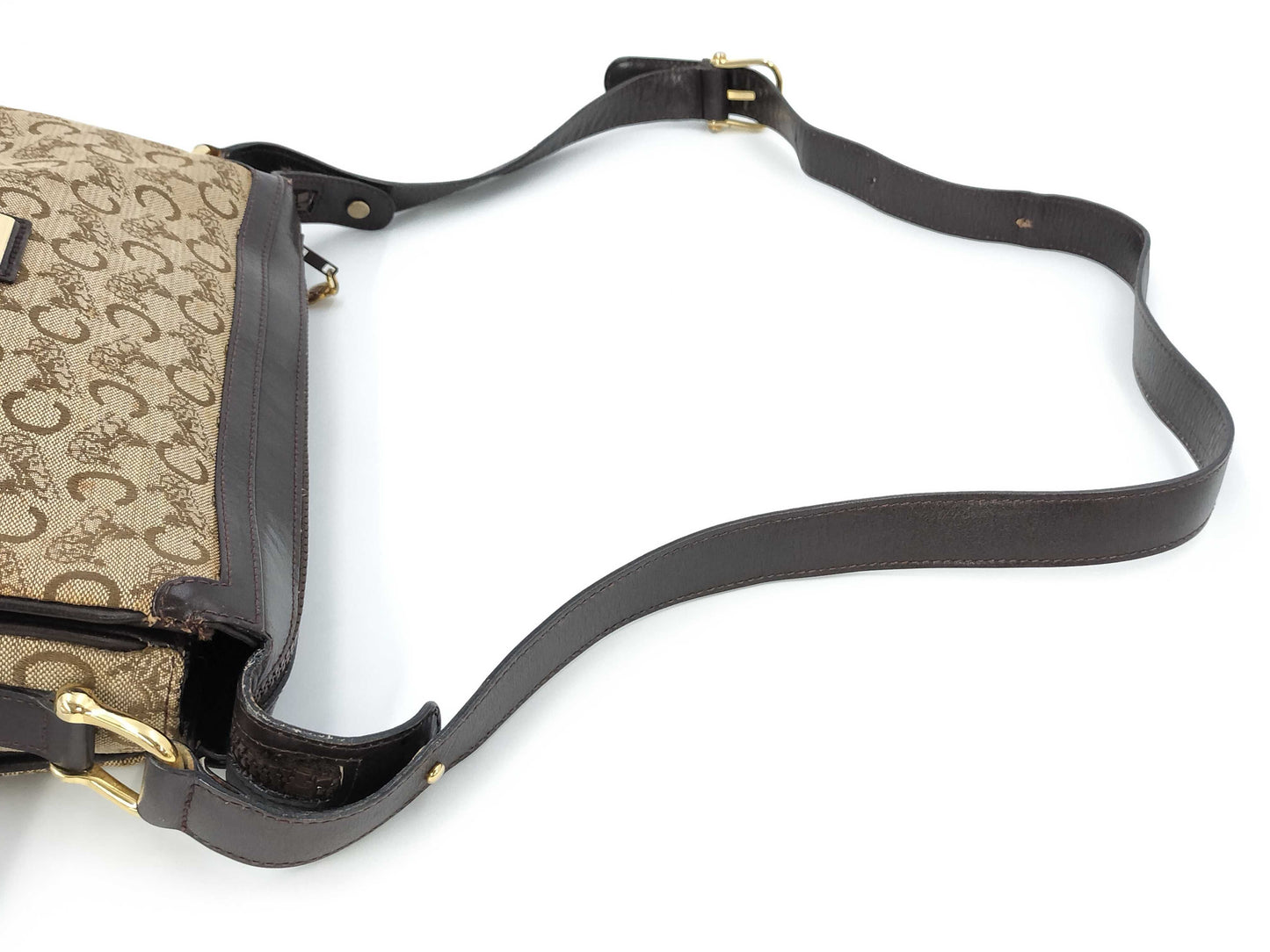CELINE C Macadam Shoulder Bag