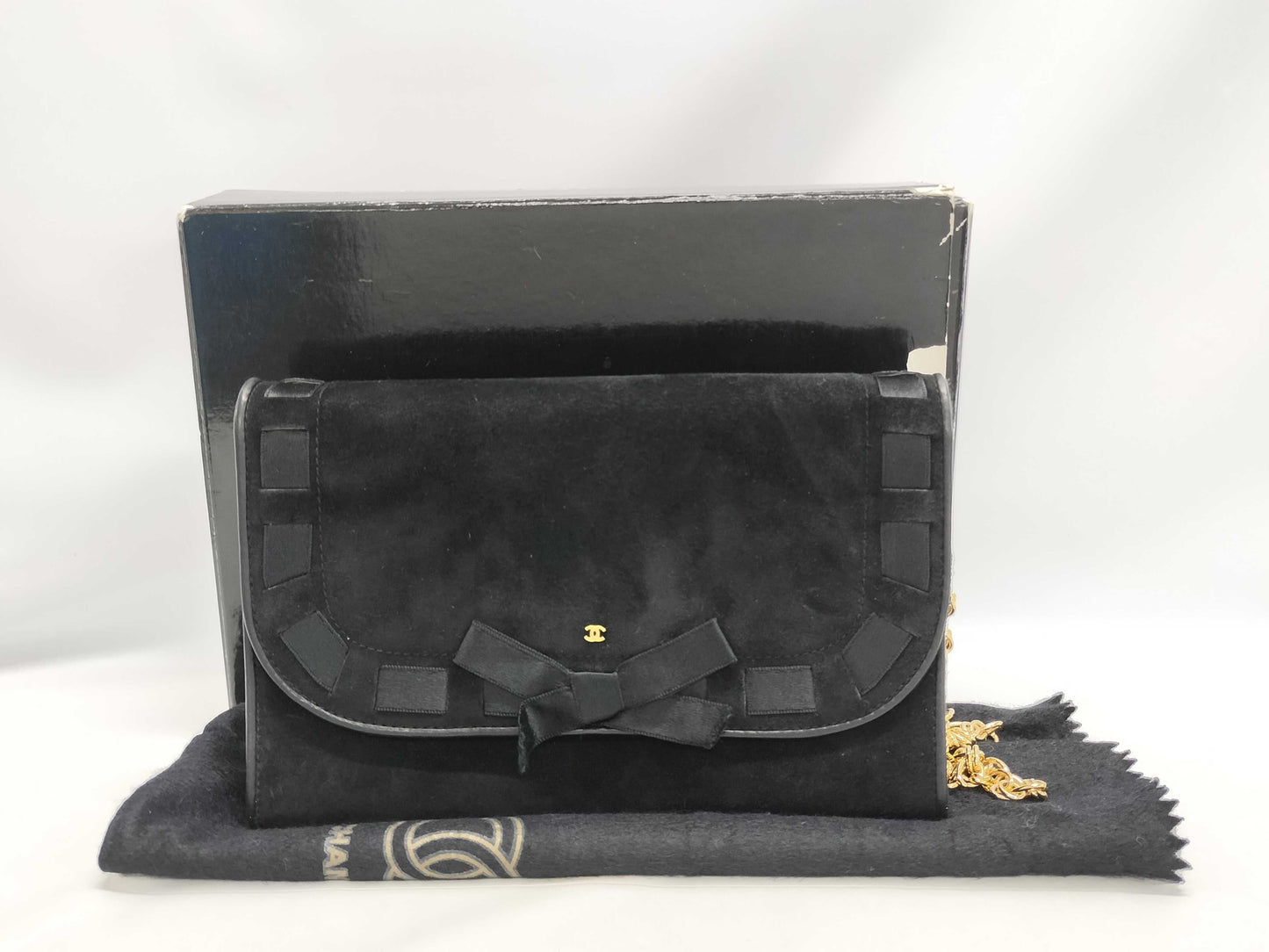 CHANEL Velour Shoulder Bag
