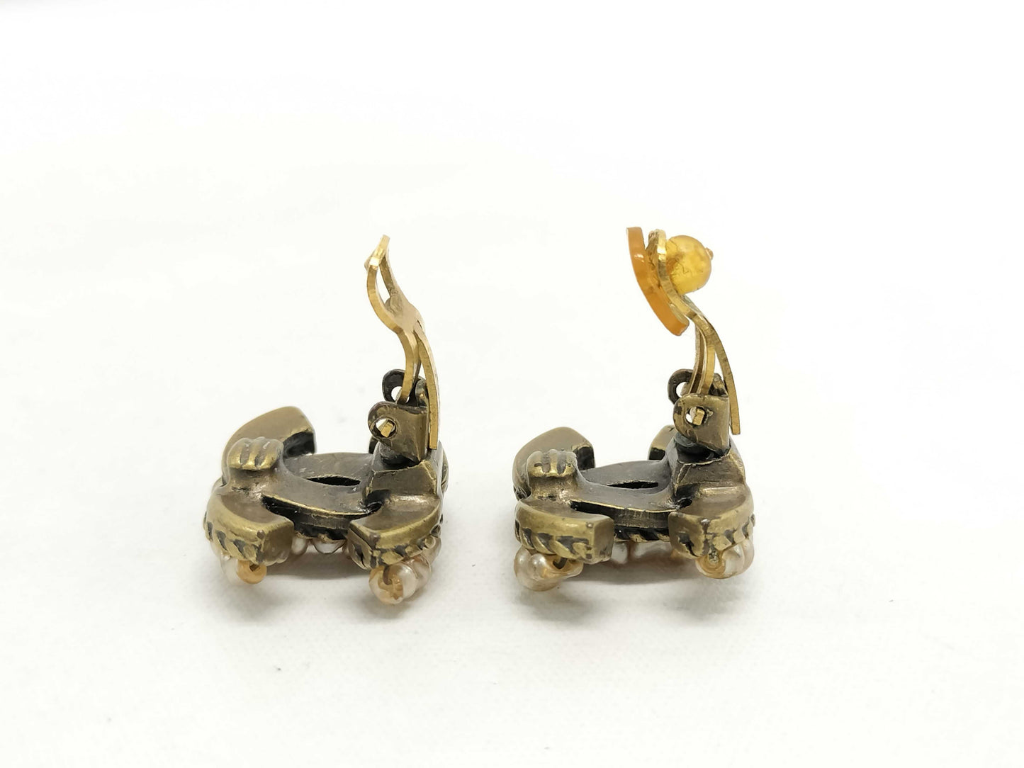 CHANEL Pearl Coco Mark Earrings