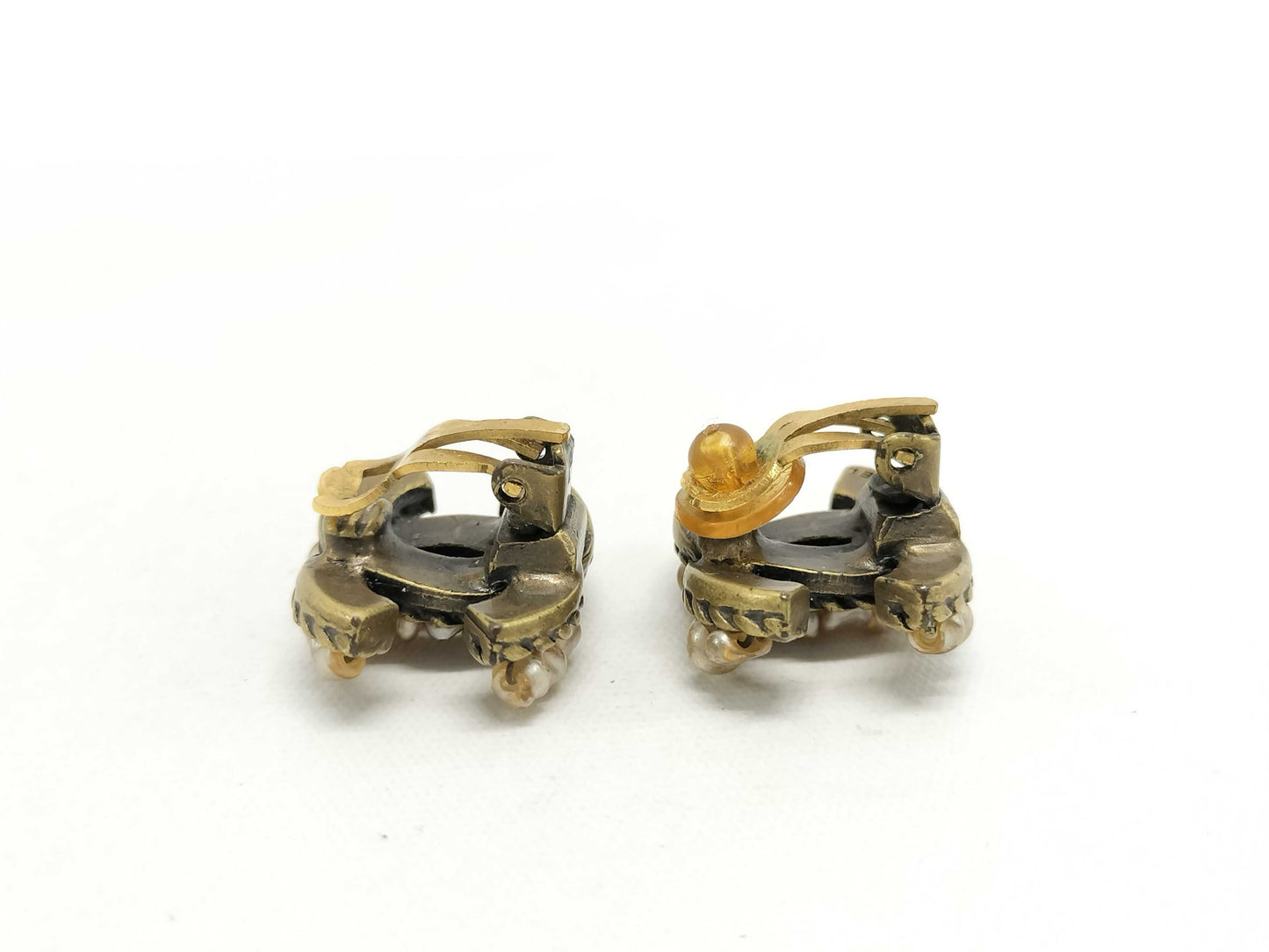 CHANEL Pearl Coco Mark Earrings