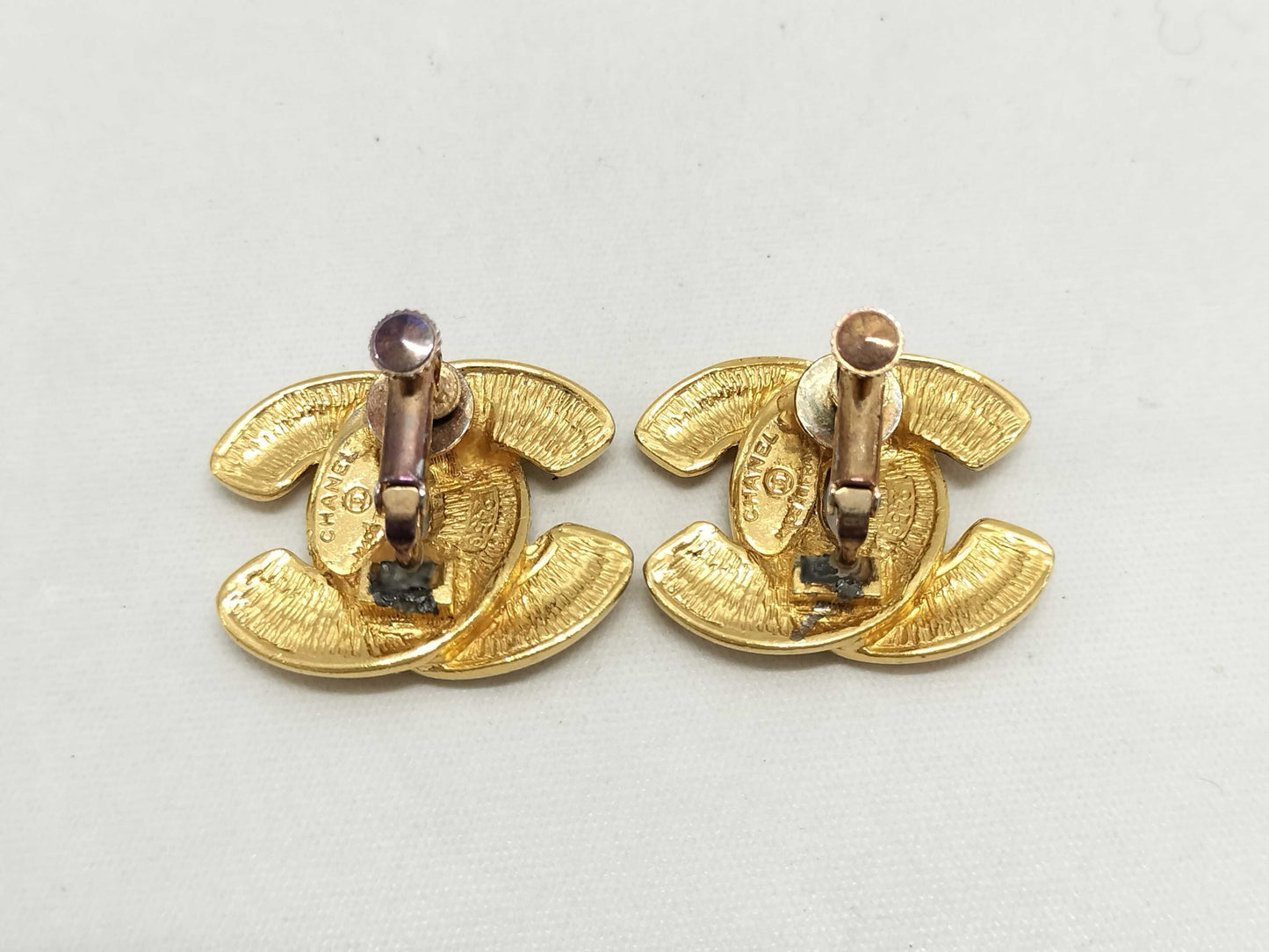 CHANEL Matelasse Coco Mark Earrings