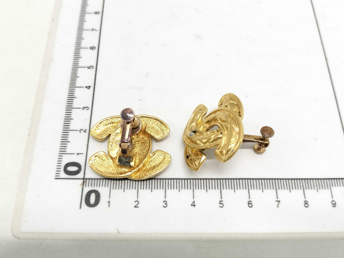 CHANEL Matelasse Coco Mark Earrings