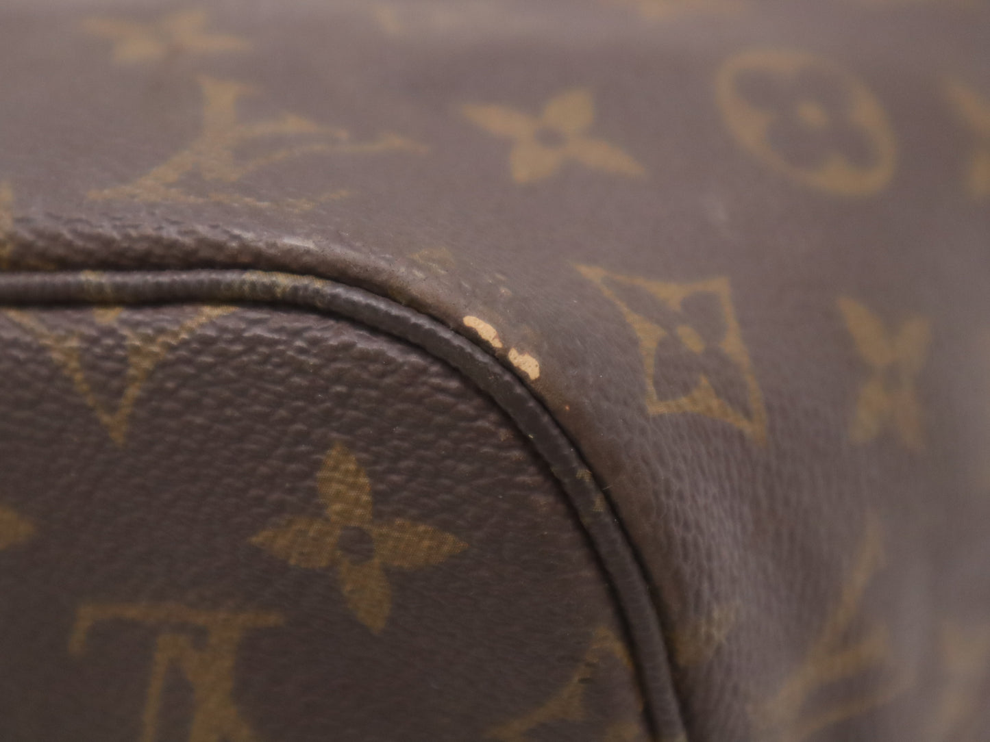 LOUIS VUITTON M40156 Monogram Neverfull MM Old-Style Tote Bag