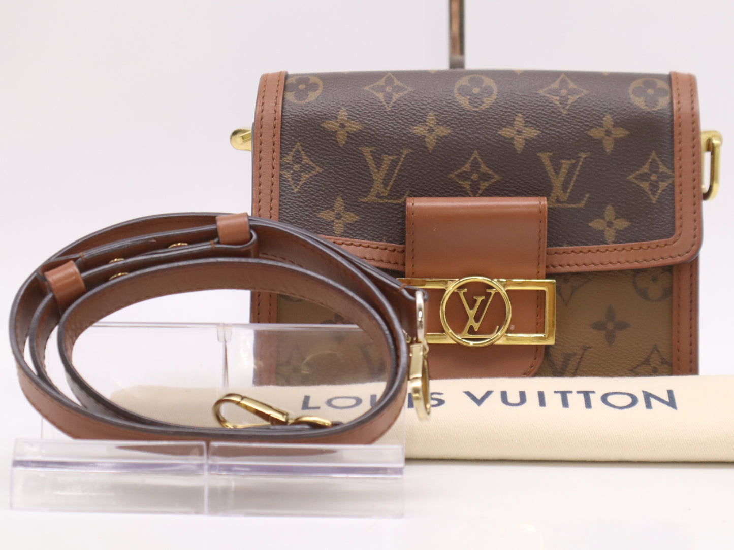 LOUIS VUITTON M44580 Reverse Dauphine Mini RFID Enabled Shoulder Bag