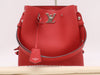 LOUIS VUITTON M54679 Leather Lock Me Red Shoulder Bag with Dust Bag and Cloche, RFID Verified