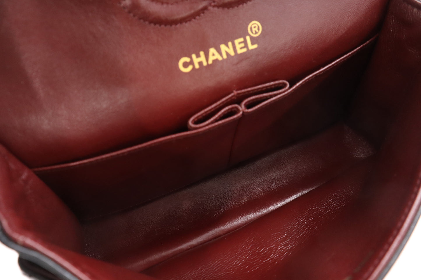 CHANEL Lambskin Matelasse 23 Double Flap Double Chain GD Hardware Black Seal Shoulder Bag 3951288