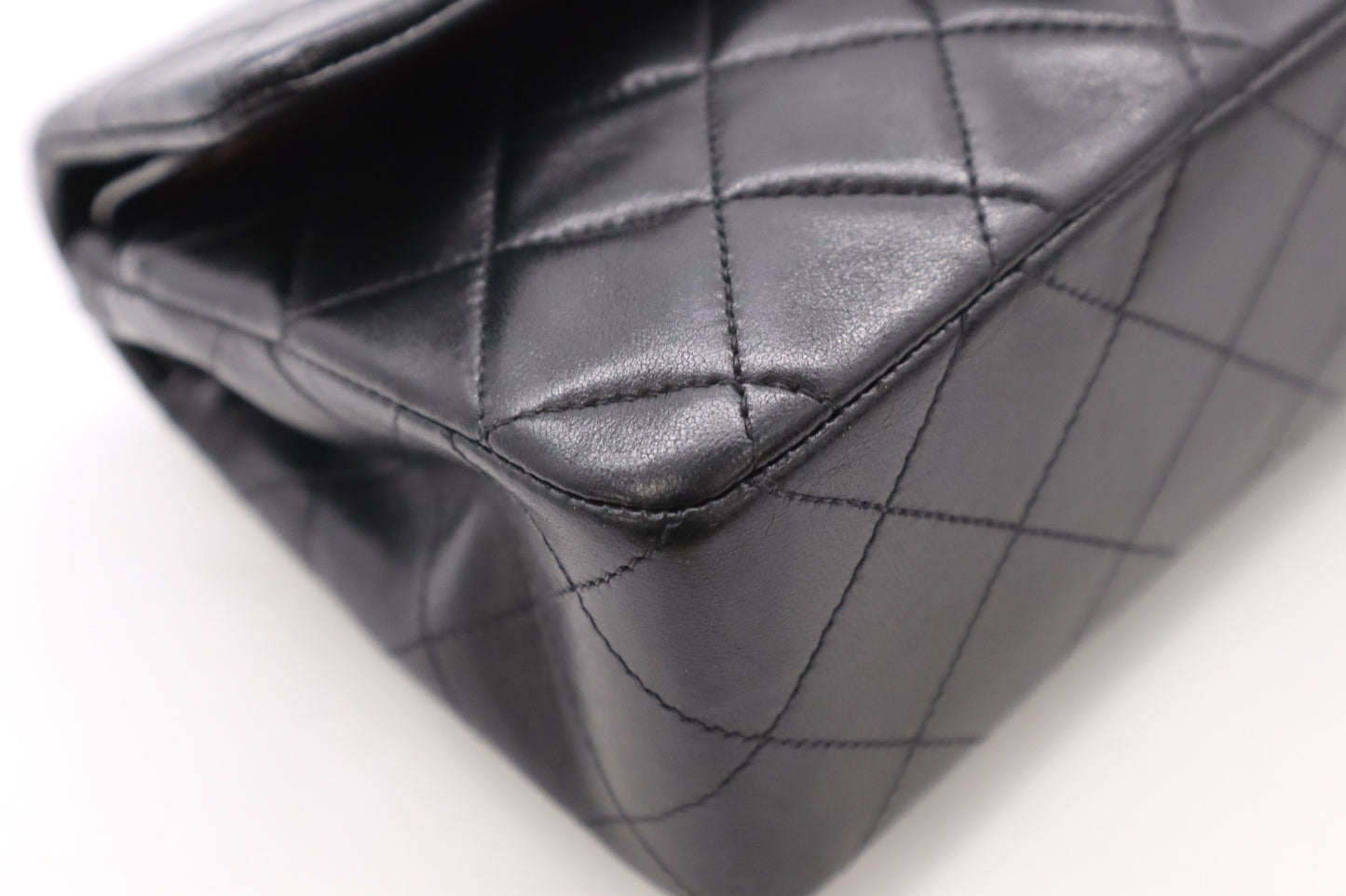 CHANEL Lambskin Matelasse 23 Double Flap Double Chain GD Hardware Black Seal Shoulder Bag 3951288