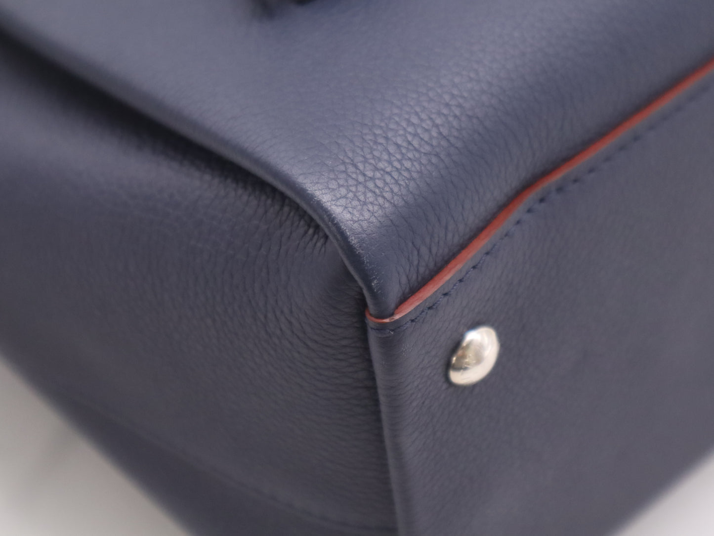 LOUIS VUITTON M54571 Leather Rock Meat Shoulder Bag in Marine Rouge Navy and Red with Shoulder Strap, RFID Verified
